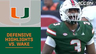 Miamis Defense The Difference Makers In Win Over Wake [upl. by Aliza792]