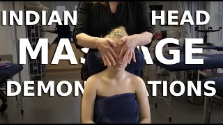 Indian Head Massage Demonstrations [upl. by Leuqer]