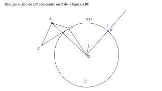 Giro de un triángulo dado el centro ángulo y sentido de giro Dibujo Técnico [upl. by Agnot]