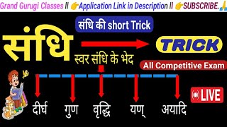 Sandhi in Hindi l Sandhi Short Trick in Hindi Grammar l Swar Sandhi Trick l संधि के भेद l sandhi [upl. by Cho]