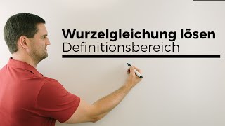 Wurzelgleichung lösen Definitionsbereich Lösungsverfahren  Mathe by Daniel Jung [upl. by Enal925]