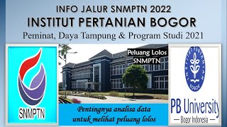 DATA PEMINAT amp DAYA TAMPUNG SNMPTN IPB 2022 [upl. by Adnilra]