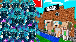 RETO DE LA BASE VS 1000000 WARDEN 😨😱 BASE BEBE NANI VS WARDEN EN MINECRAFT [upl. by Nnylirret]