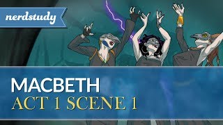 Macbeth Summary Act 1 Scene 1  Nerdstudy [upl. by Yrol]