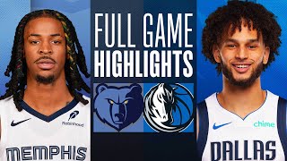 GRIZZLIES at MAVERICKS  NBA PRESEASON FULL GAME HIGHLIGHTS  October 7 2024 [upl. by Daly679]