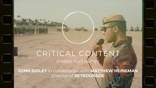 Retrograde  Critical Content 2023  Director Matthew Heineman in Conversation with John Ridley [upl. by Scevour592]