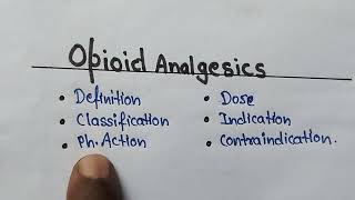 Opioid Analgesics  Ch4  Pharmacology DPharma 2nd opioid opioidanalgesic pharmacology [upl. by Fogarty]