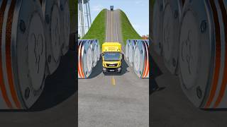 Colourful Cargo Trucks vs Hydraulic Crush  BeamNGDrive shorts beamng [upl. by Chemaram]