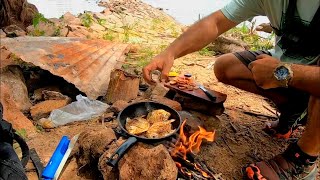 ATRAPO un PEZ ENORME PESCA y COCINA en la isla Exploro pesco muchas especies [upl. by Lon]