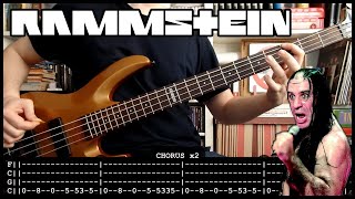 RAMMSTEIN  Mann gegen mann 🌈 bass cover w Tabs [upl. by Amlev187]