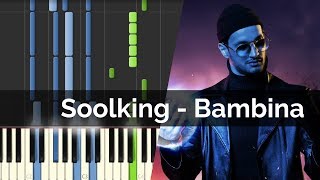 Soolking  Bambina  Piano Tutorial [upl. by Cykana]