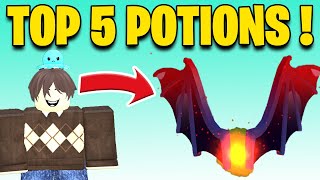 TOP 5 POTIONS NEW  Wacky Wizards Roblox [upl. by Hanauq543]