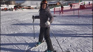 Beginner ski lesson 1 with Deb Armstrong intro equipment and movement [upl. by Ailecnarf]