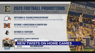 ETSU football unveiling new ‘fan experience’ wrinkles [upl. by Anirehc331]