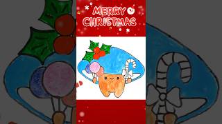 Mushroom Christmas Merry Christmas 🥰😍🌲christmas drawing shorts merrychristmas [upl. by Yetti]