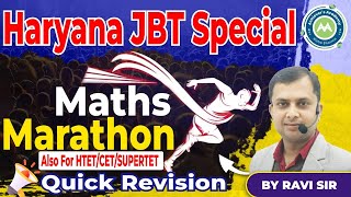 Maths Revision Marathon Class 1 for haryana jbt By Ravi Sir also imp for Htet CET Ctet Supertet [upl. by Story]