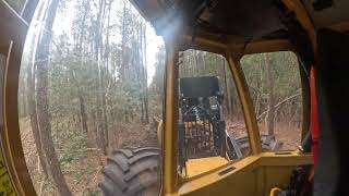 In Cab View Weiler s340 Skidder Drag [upl. by Osi]