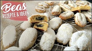 Mini Stollengebäck Rezept  Kleine gefüllte Christstollen backen BEAner [upl. by Enomas74]