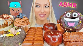 ASMR EATING CHOCOLATE MILKA CAKE TIRAMISU DONUT DESSERT MUKBANG 초콜릿 디저트 먹방 [upl. by Dowski]