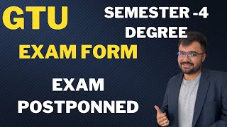 GTU  SEMESTER 4 EXAM FORM  EXAM DATE EXTENDED [upl. by Aelber]