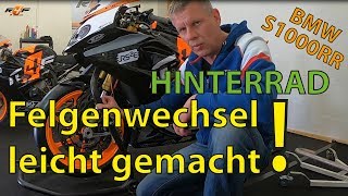 Hinterradwechsel S1000RR mit Tipps  TEIL 2  racing4funde Tipps amp Tricks [upl. by Yeltihw]