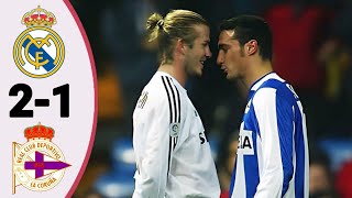 Real Madrid 2 × 1 Deportivo Coruna  Extended Highlight and All Goals 20032004 HD [upl. by Aihcats]