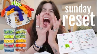 REALISTIC SUNDAY RESET i dont want to LAUNDRY PLANNER MEAL PREP [upl. by Brawner]