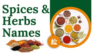 Spices and herbs names in hindi and english  Write the spices name [upl. by Ajnos]