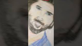 Drawing dulquer salmaan subscribe kunjikkafans [upl. by Yedsnil]