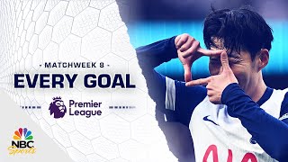 Every Premier League goal from Matchweek 8 202425  NBC Sports [upl. by Ahsilahk610]