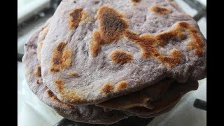 Homemade purple potato flat bread  Studio Vegan [upl. by Trebla]