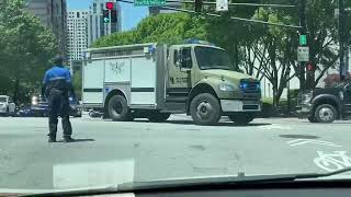 Police response to active shooter in Midtown Atlanta  Raw video [upl. by Yrrap]