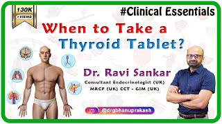 When to take your Thyroid Tablet   DrRavi Sankar Endocrinologist MRCPUK CCT  GIM UK [upl. by Onibla]