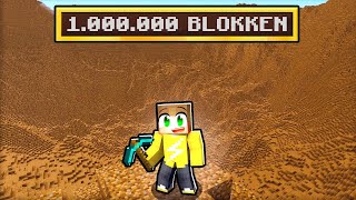 1000000 Blokken Hakken In Minecraft [upl. by Reste834]