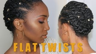 HOW TO FLAT TWISTS ON NATURAL HAIR  PROTECTIVE STLE [upl. by Darrow]