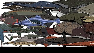 Size Comparison Prehistoric sea monsters 2 [upl. by Magnien962]