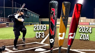 DEMARINI CF3 2009 vs DEMARINI ZOA  Baseball Bat Review [upl. by Mages428]