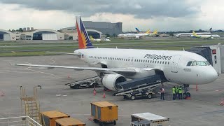 Philippine Airlines A320200 RPC8604 taking off from Caticlan Boracay [upl. by Annehcu]