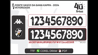 CR Vasco da Gama Font Kappa 2024 football Font by 4uArtes Download ttf and CDR [upl. by Lleze]