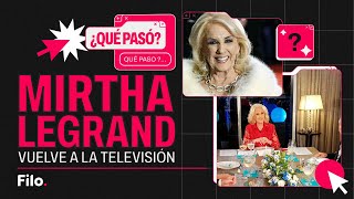 MIRTHA LEGRAND vuelve a la televisión argentina  QuéPasó [upl. by Aikehs]