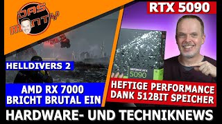 Nvidia RTX 5090 heftige Performance mit 512bit Speicher  RX 7000 extrem langsam in Helldivers 2 [upl. by Bush]