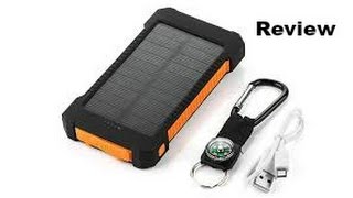 GRDE 10000mAh Solar Power Bank Review [upl. by Eillib]