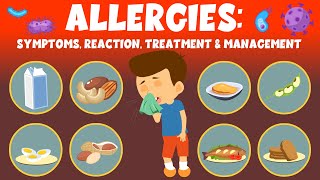 Allergies Symptoms Reaction Treatment amp Management  Video for Kids [upl. by Rramed484]