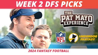 2024 NFL Week 2 DraftKings Picks Lineups Strategy Ownership  NFL Week 2 Injuries  DFS NFL Picks [upl. by Elli]