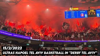 ULTRAS HAPOEL TEL AVIV BASKETBALL IN quotDERBY TEL AVIVquot 1522022 [upl. by Chladek]