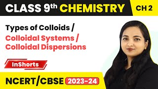 Types of Colloids  Colloidal Systems  Colloidal Dispersions  Class 9 Chemistry Chapter 2 [upl. by Rialcnis]