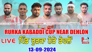 🔴LIVE RURKA NEAR DEHION LUDHIANA KABADDI CUP 13 Sep 2024 Pure Punjabi Live [upl. by Hardigg]