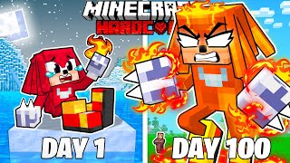 I Survived 100 Days as FIRE KNUCKLES in HARDCORE Minecraft [upl. by Stern]