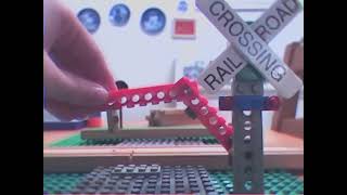 Double hinged lego railroad crossing gate [upl. by Aisauqal114]