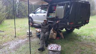 Car Camping In The Rain No Tent With Dog [upl. by Tnilc554]